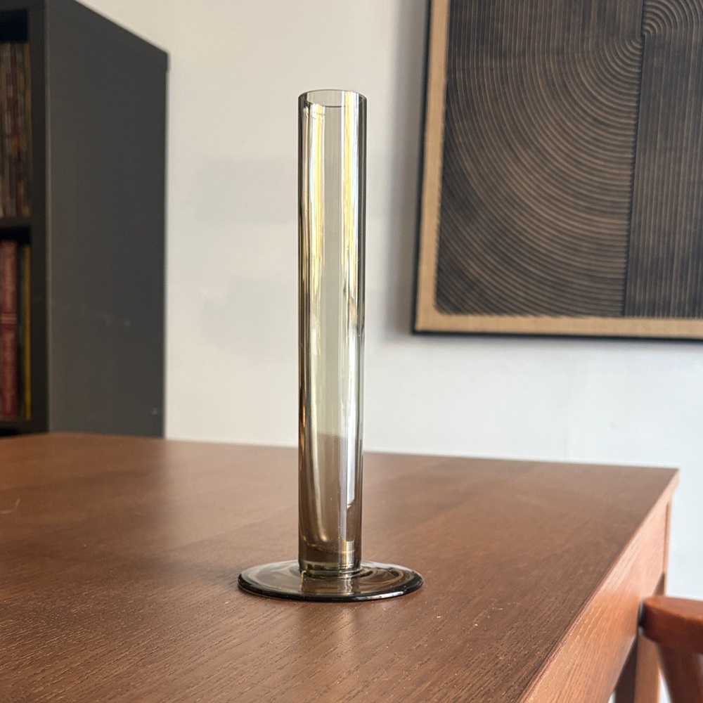 FREE W/PURCHASE - MCM VINTAGE - smoked glass vase